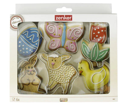 Zenker - "Patisserie" Set Of Easter Cookie Cutters, Tinplate, 5-9cm, 6