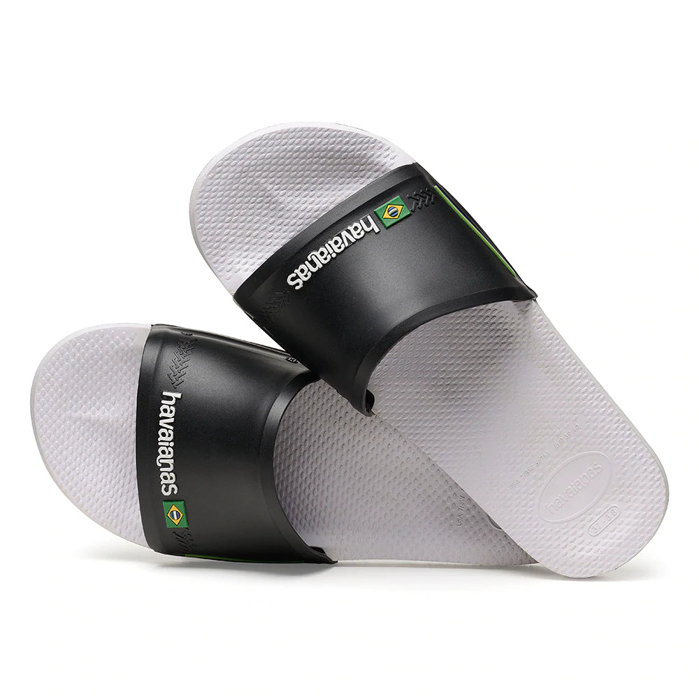 Havaianas - Slide Brasil White, Black Havaianas - Slide Brasil White, Black