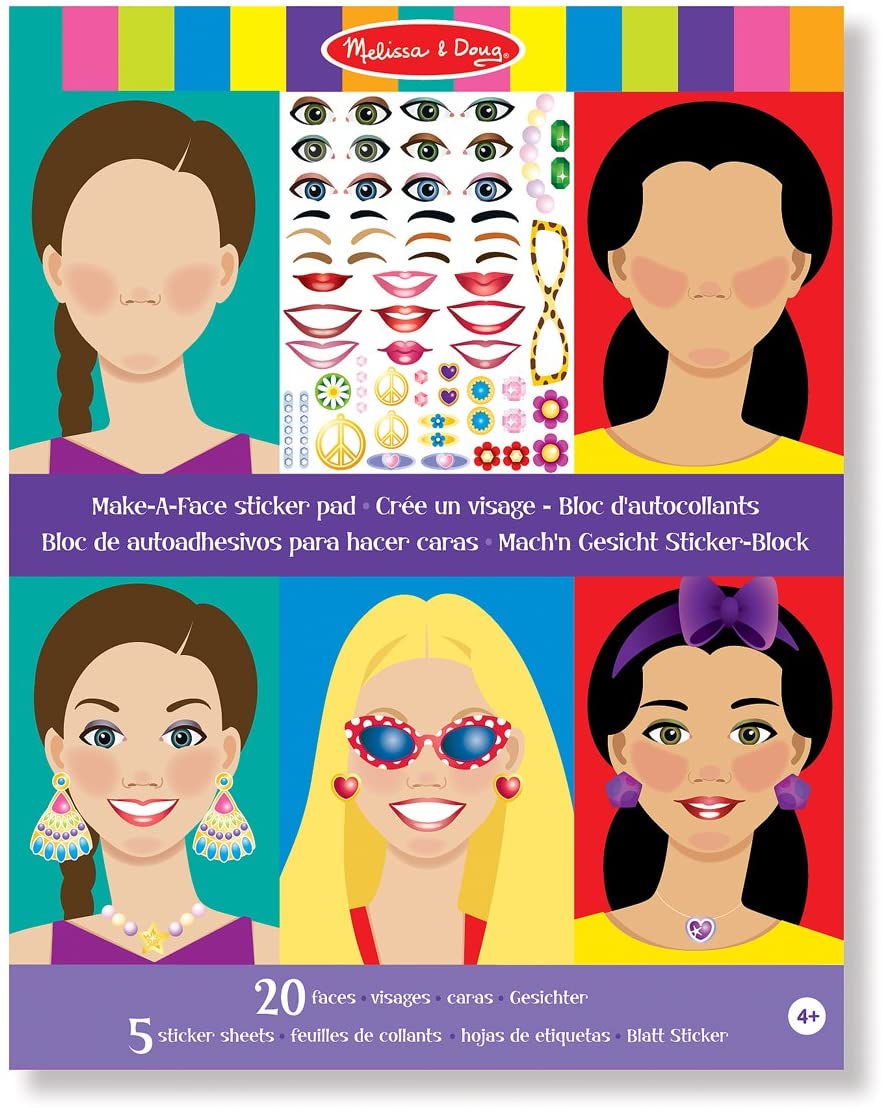 Melissa & Doug MAKE-A-FACE FASHION FACES STICKER PAD Melissa & Doug MAKE-A-FACE FASHION FACES STICKER PAD