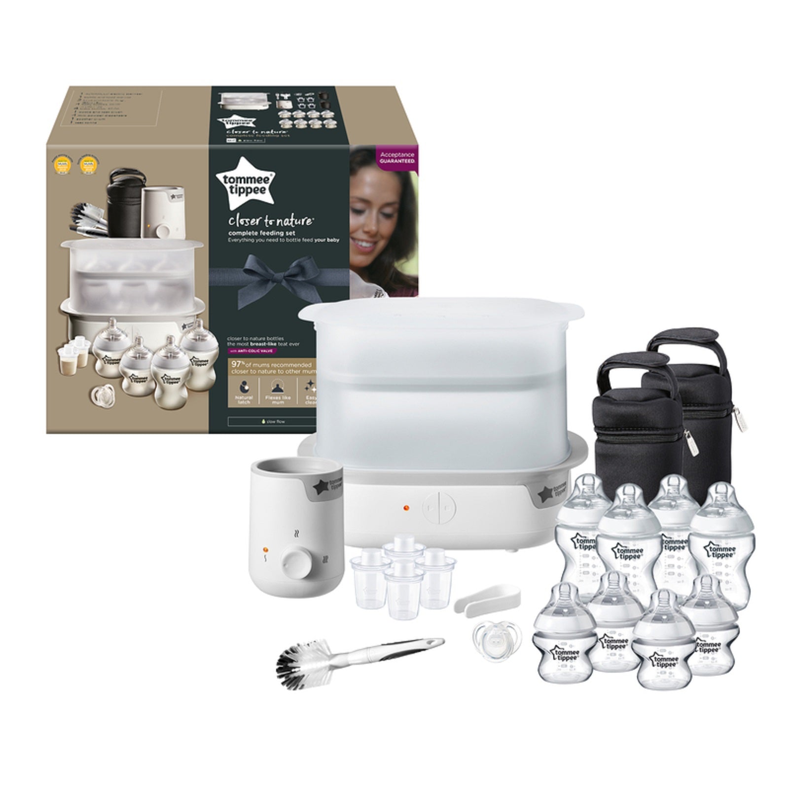 Tommee Tippee Closer to Nature Complete Feeding Set - White Tommee Tippee Closer to Nature Complete Feeding Set - White