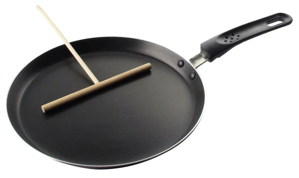 Fackelmann - Crepe Pan With Spreader, Coating, Ø250 mm (Black) Fackelmann - Crepe Pan With Spreader, Coating, Ø250 mm (Black)