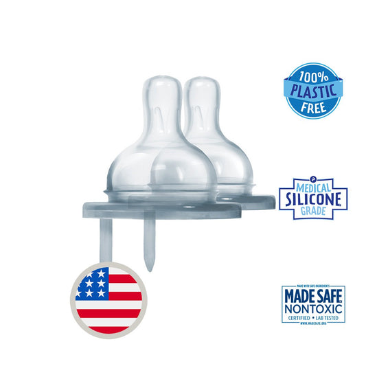 Pura - Natural Vent Nipples 3M+ - Medium Flow — BambiniJO Jordan