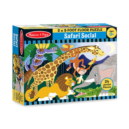 Melissa &amp; Doug SAFARI SOCIAL FLOOR PUZZLE (24 PC) - BambiniJO | Buy Online | Jordan