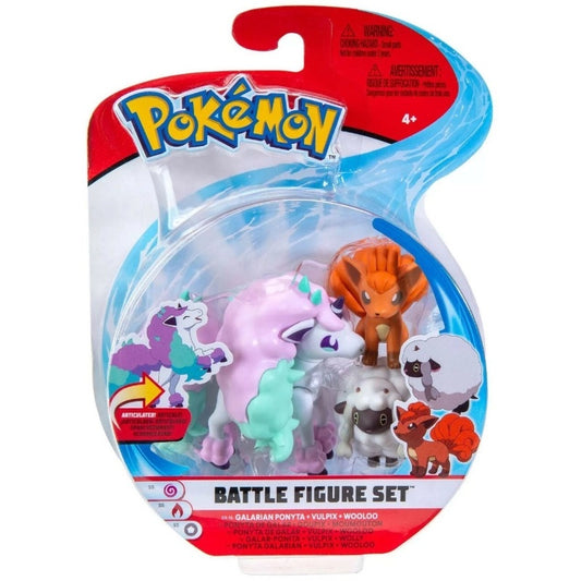 Pokemon - Battle Figure Set 3-pack - Wooloo, Vulpix, Galarian Ponyta