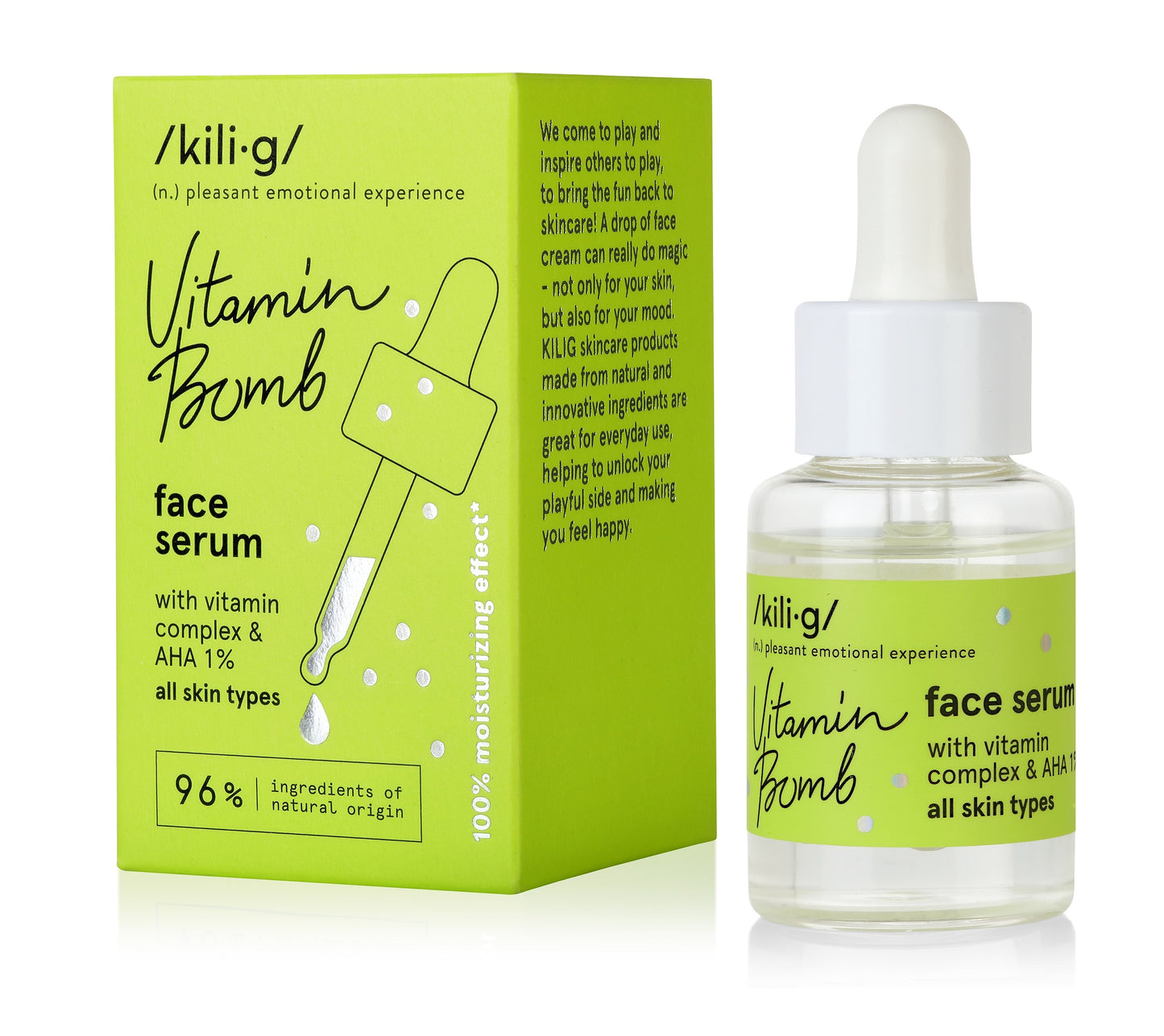 Kili.g - Natural Vitamin Bomb - Vitamin Facial Serum with Vitamin Complex - BambiniJO | Buy Online | Jordan
