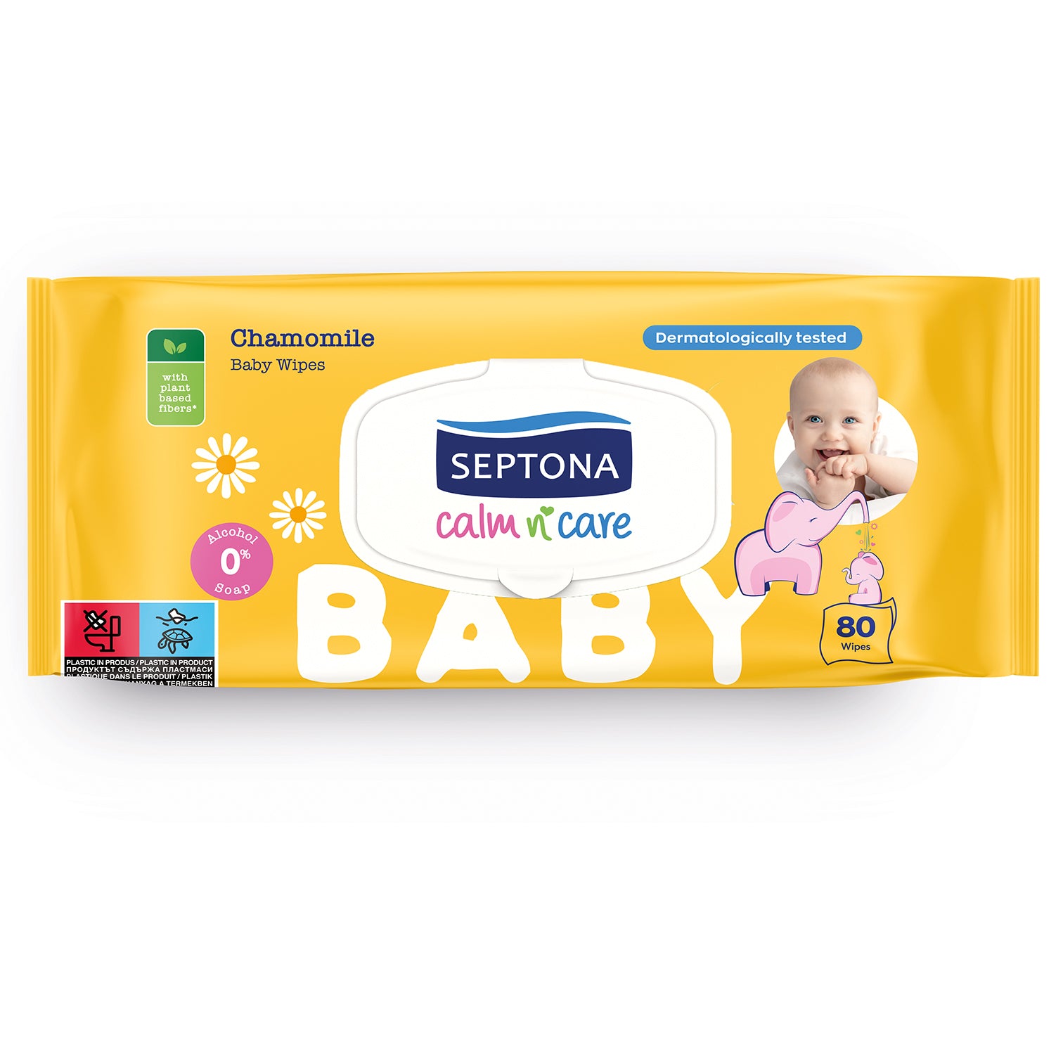 Septona Baby Wipes Chamomile 80 pcs Septona Baby Wipes Chamomile 80 pcs