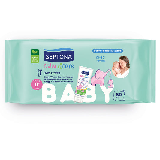 Septona NewBorn Baby Wipes | Sensitive 60 pcs | 0-12M