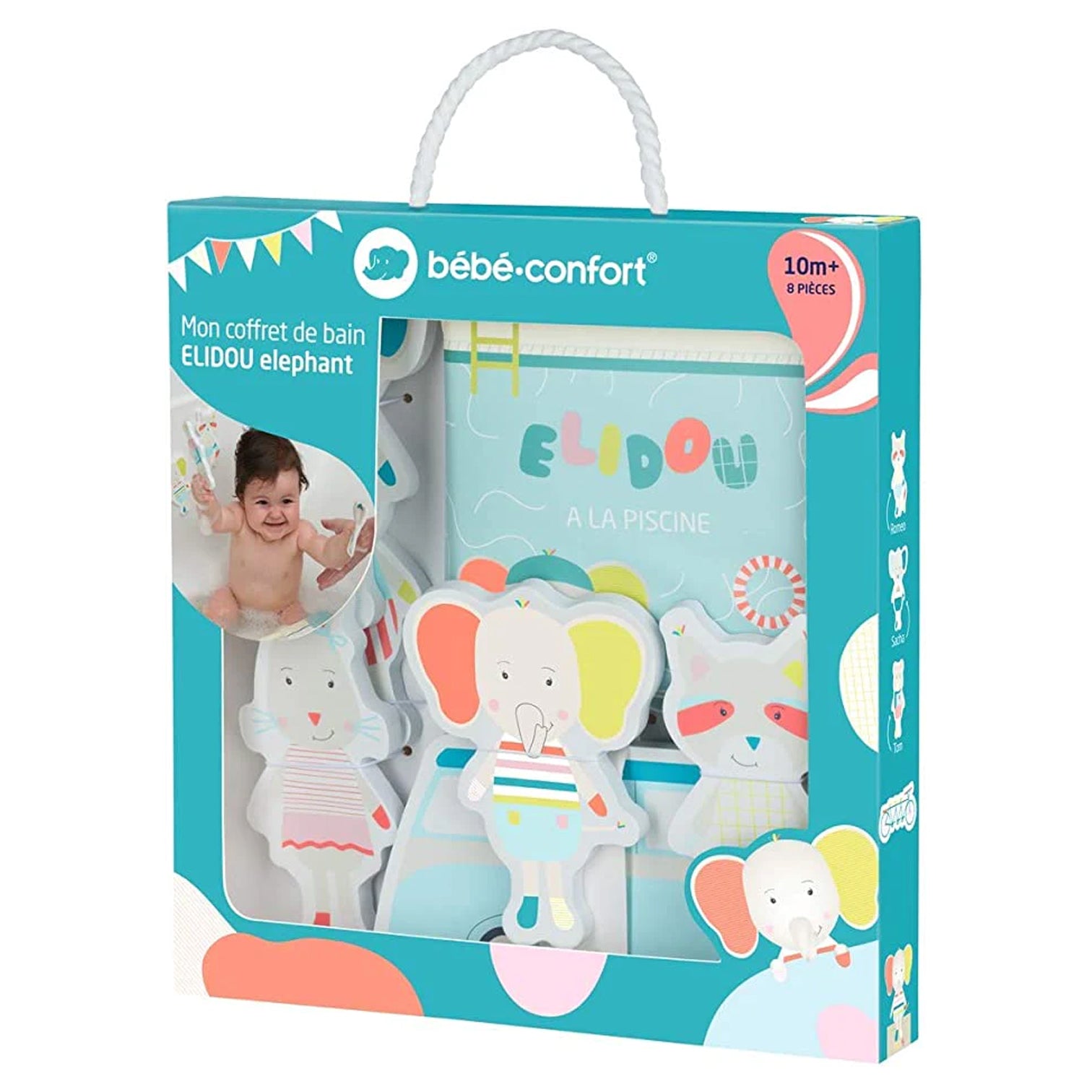 Bebe Confort - Elidou Baby Bath Toy Set, Bath Book and Bath Puzzle Bebe Confort - Elidou Baby Bath Toy Set, Bath Book and Bath Puzzle