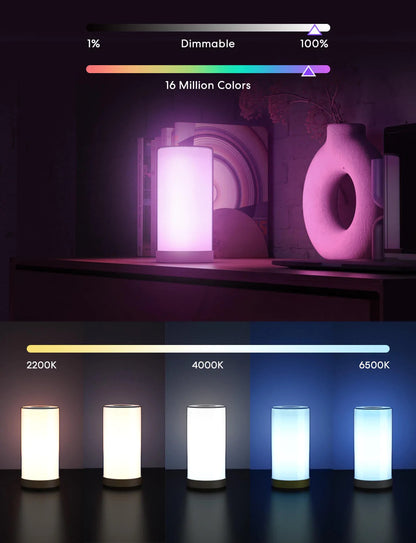 Meross - مصباح طاولة ذكي، إضاءة محيطة RGB