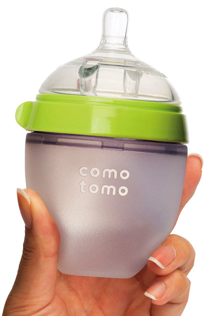 Comotomo - Baby Bottle, Green, 150ml - Slow Flow Nipple - BambiniJO | Buy Online | Jordan