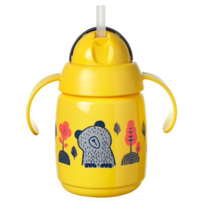 Tommee Tippee Babies Superstar Sippee Training Cup Sippy Straw Bottle, 300ml 6m+ Tommee Tippee Babies Superstar Sippee Training Cup Sippy Straw Bottle, 300ml 6m+