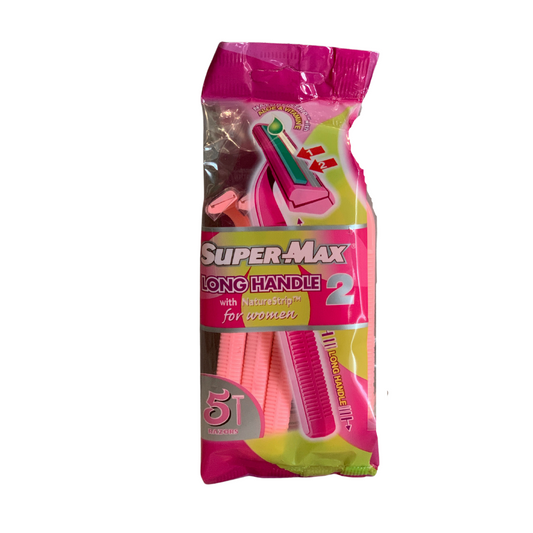 Supermax twin blades with strip long handle dispo 5 bag ladies - BambiniJO | Buy Online | Jordan