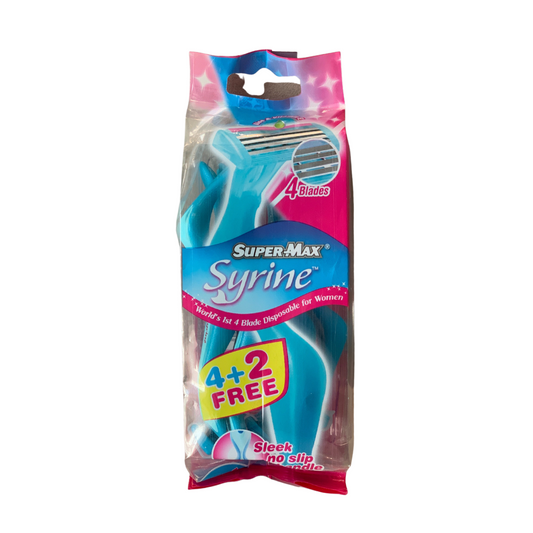 Supermax four blades with strip syrine dispo 4+2 free ladies - BambiniJO | Buy Online | Jordan