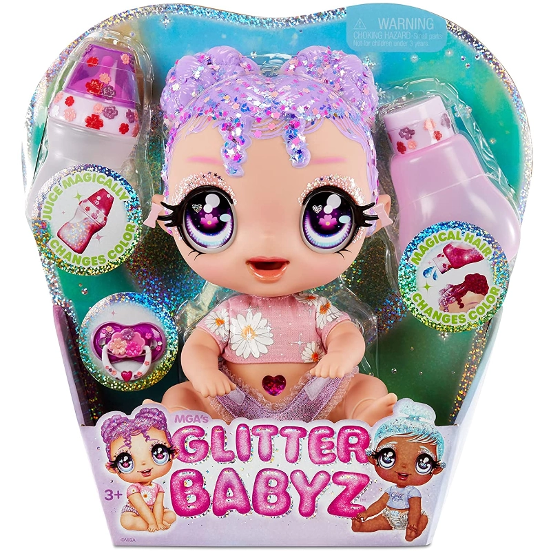 Glitter Babyz - Doll Lavender Flower- Lila Wildboom