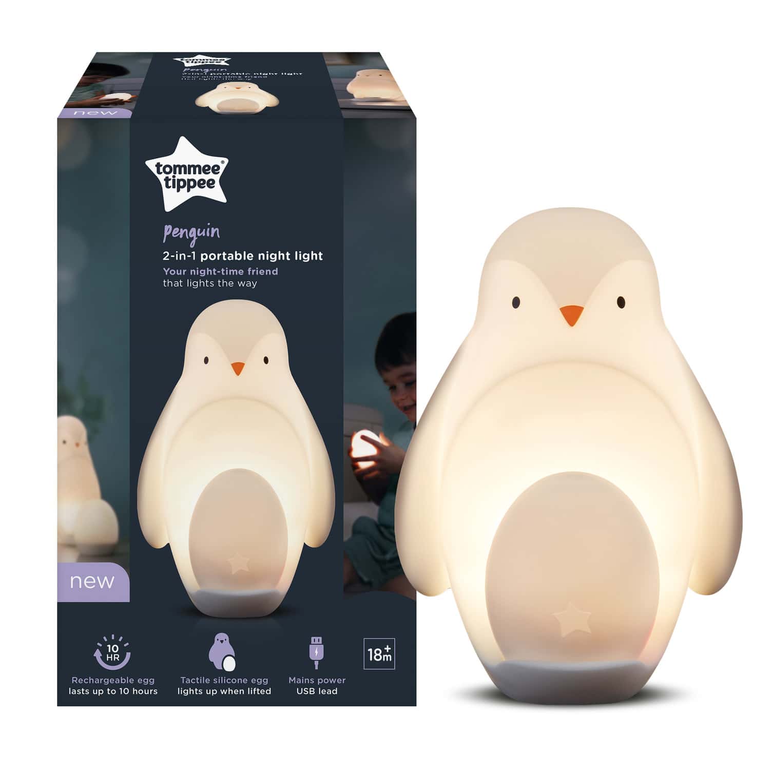 Tommee Tippee - Rechargeable Gro Night Light Penguin Tommee Tippee - Rechargeable Gro Night Light Penguin