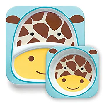 Zoo Plate & Bowl Set Jules - Giraffe - BambiniJO