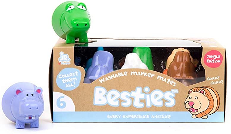 Micador - Jr. Besties Marker Mates - Jungle, Pack of 6 Micador - Jr. Besties Marker Mates - Jungle, Pack of 6