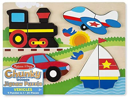 Melissa & Doug Wooden Puzzles VEHICLES 2Y+ - BambiniJO | Buy Online | Jordan
