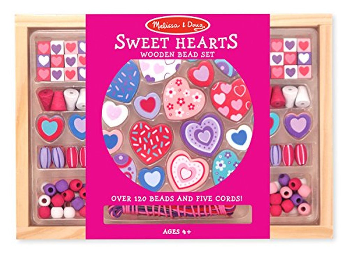 Melissa & Doug Created by Me! Heart Beads Wooden Bead Kit 4Y+ Melissa & Doug Created by Me! Heart Beads Wooden Bead Kit 4Y+