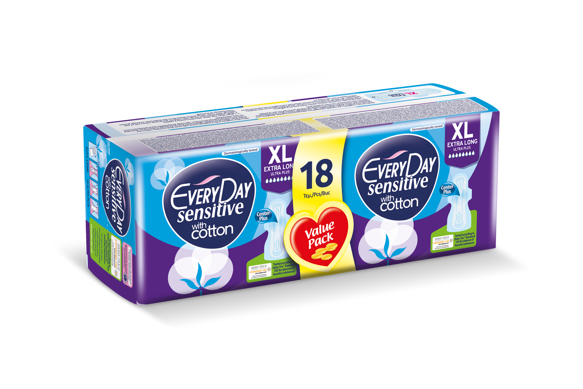 EVERYDAY SENSITIVE EXTRA LONG ECO 18 PCS