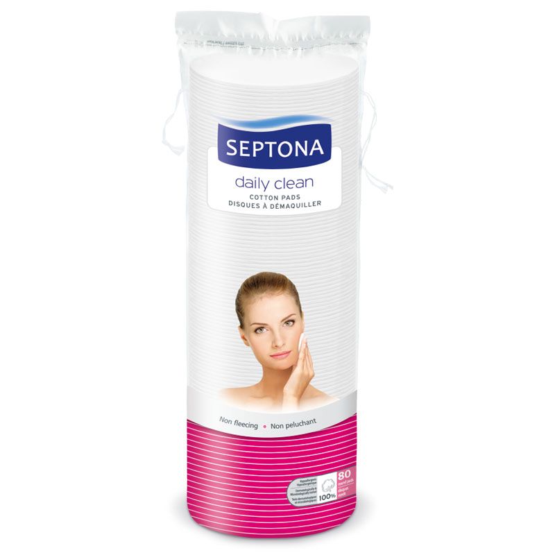 SEPTONA Round double-faced cotton pads 80 PCs SEPTONA Round double-faced cotton pads 80 PCs