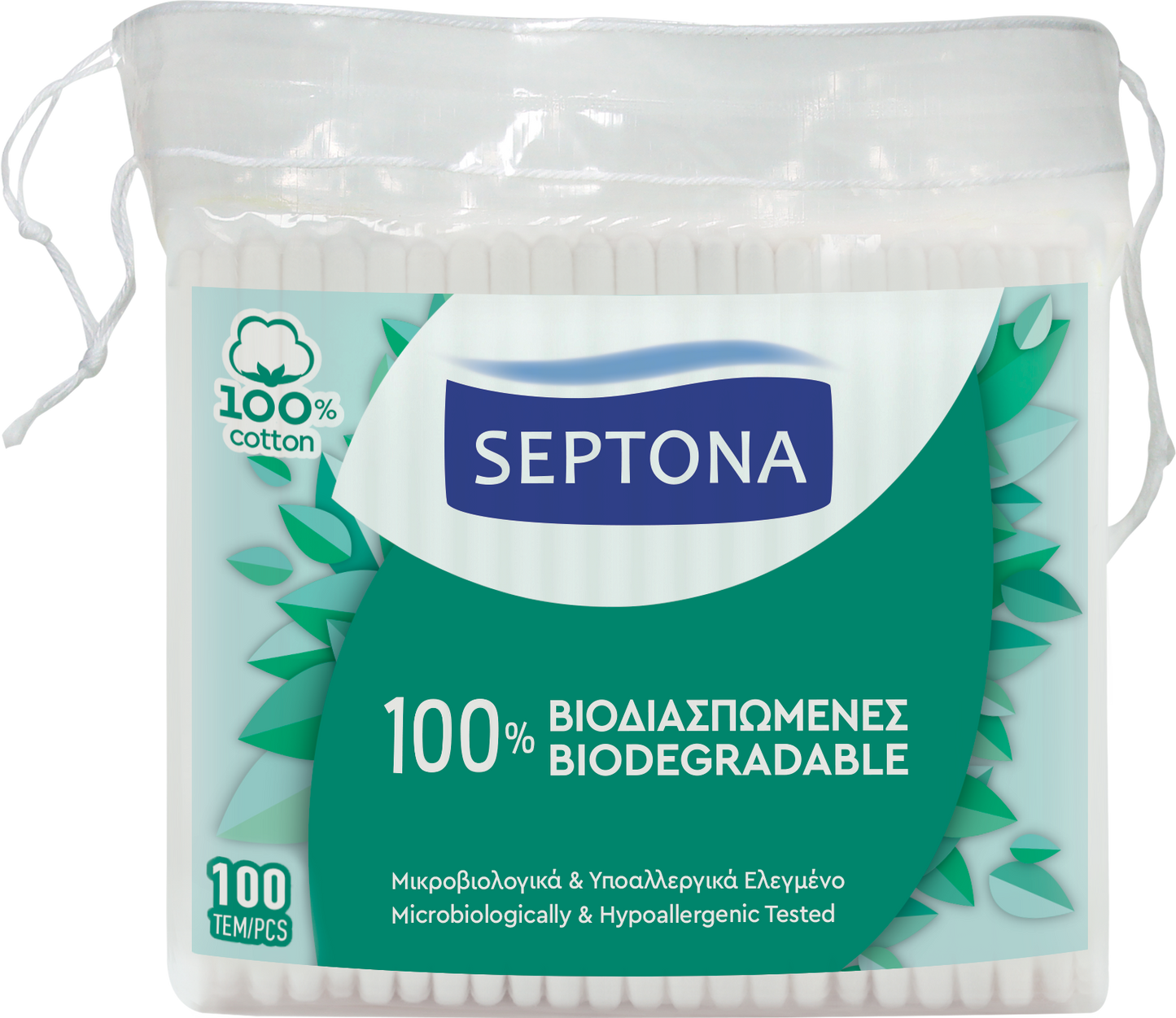 Septona cotton buds 100 PCS BIODEGRADABLE - Refill 100pcs - BambiniJO | Buy Online | Jordan