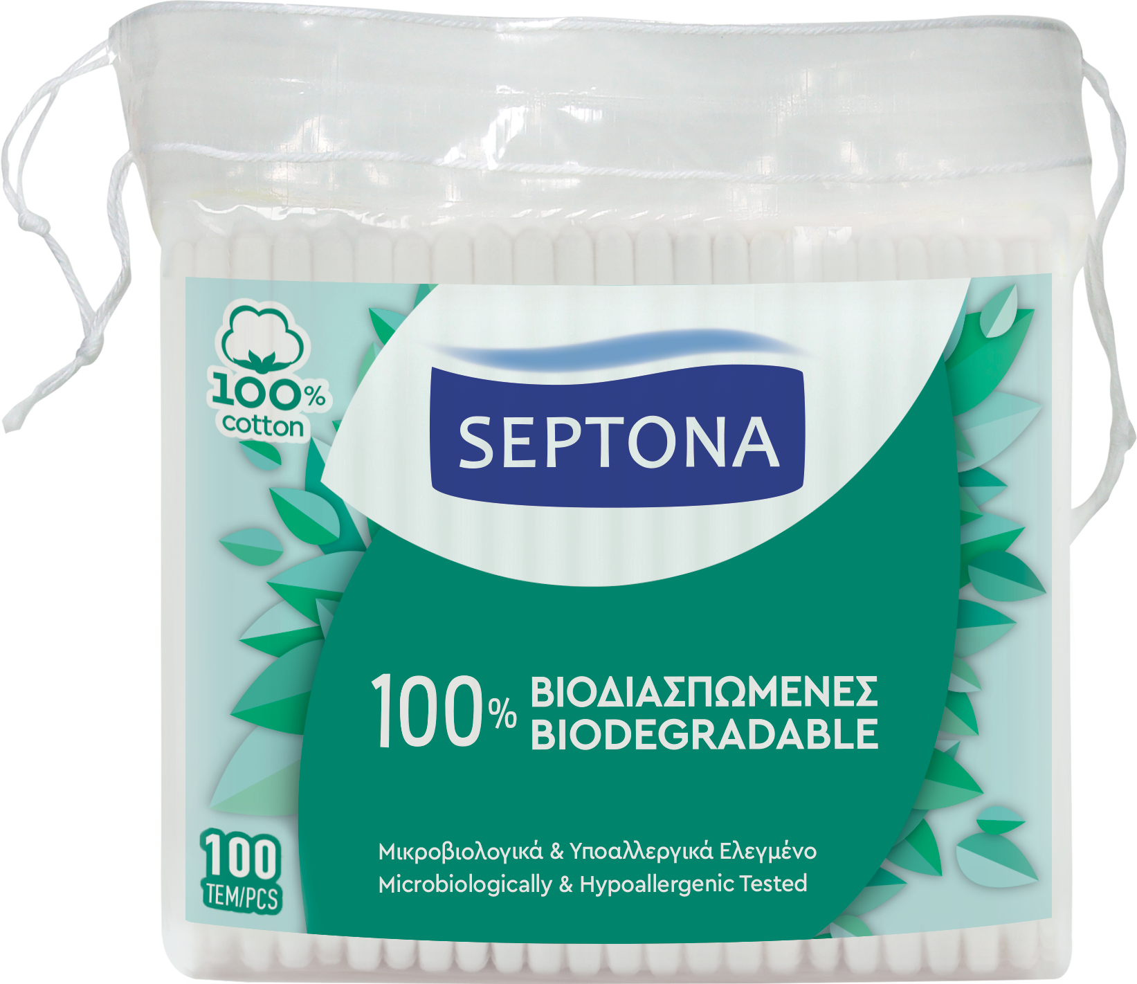 Septona cotton buds 100 PCS BIODEGRADABLE - Refill 100pcs - BambiniJO | Buy Online | Jordan
