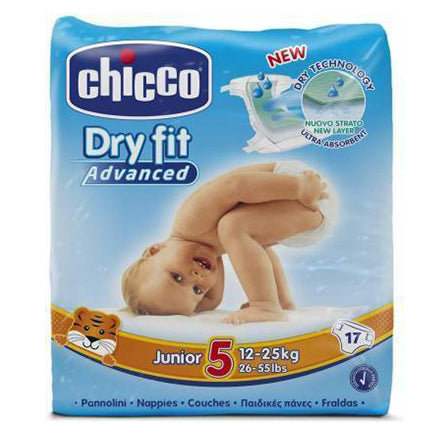 Chicco DRY FIT ADVANCED Size 5 JUNIOR 12-25 KG, 17/Pack - BambiniJO