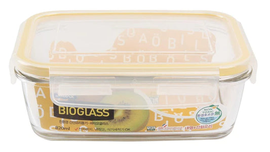 Komax - Bioglass Rectangular Food Storage Container, 820 ml