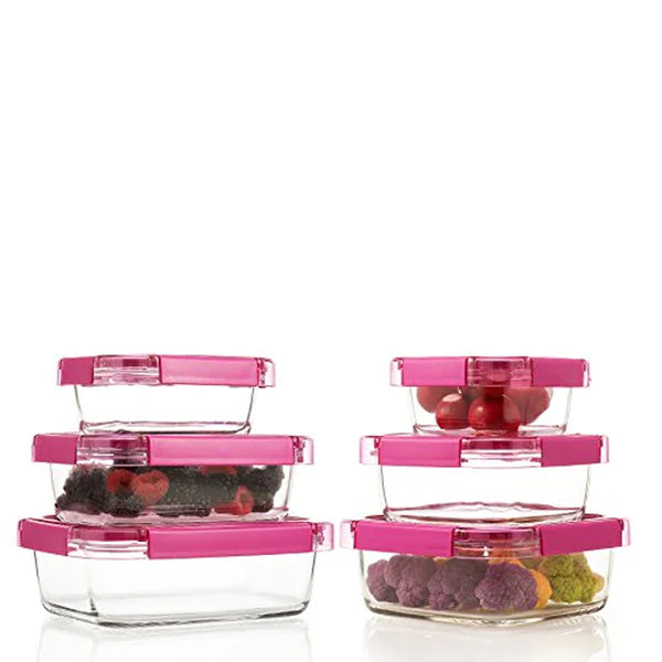 Komax - Ice Glass Premium Rectangular Food Storage Container, 385 ml (Mint) Komax - Ice Glass Premium Rectangular Food Storage Container, 385 ml (Mint)
