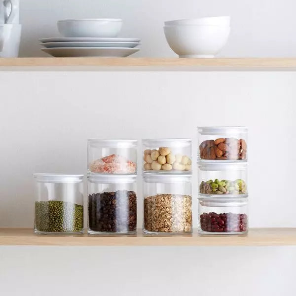 Ocean - Norma Jar White Lid, 385 ml Ocean - Norma Jar White Lid, 385 ml