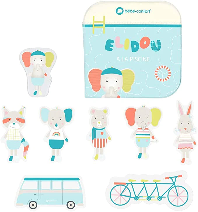 Bebe Confort - Elidou Baby Bath Toy Set, Bath Book and Bath Puzzle Bebe Confort - Elidou Baby Bath Toy Set, Bath Book and Bath Puzzle