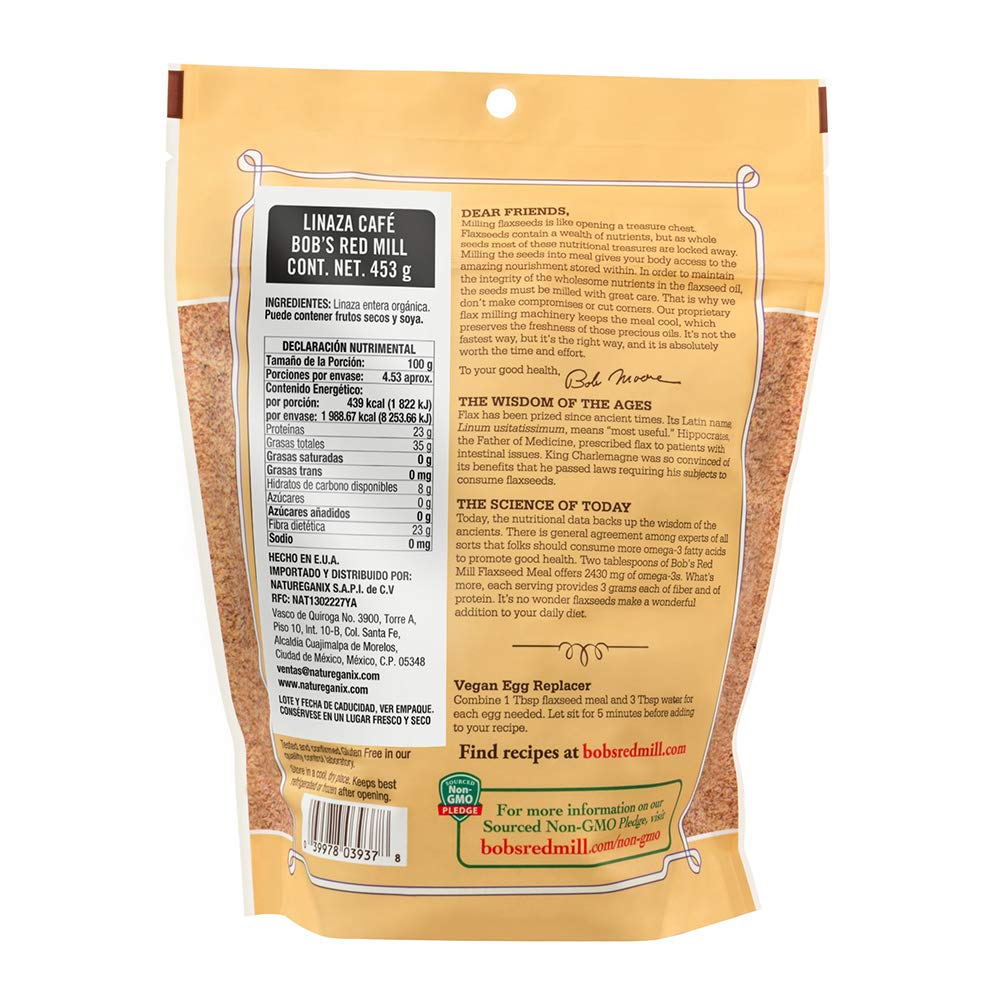 Organic Whole Flaxseeds Meal - Gluten Free 453g - BambiniJO | Buy Online | Jordan
