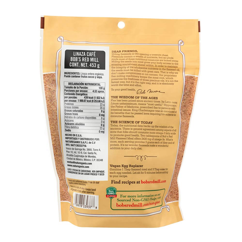 Organic Whole Flaxseeds Meal | Gluten Free | 453g Organic Whole Flaxseeds Meal | Gluten Free | 453g