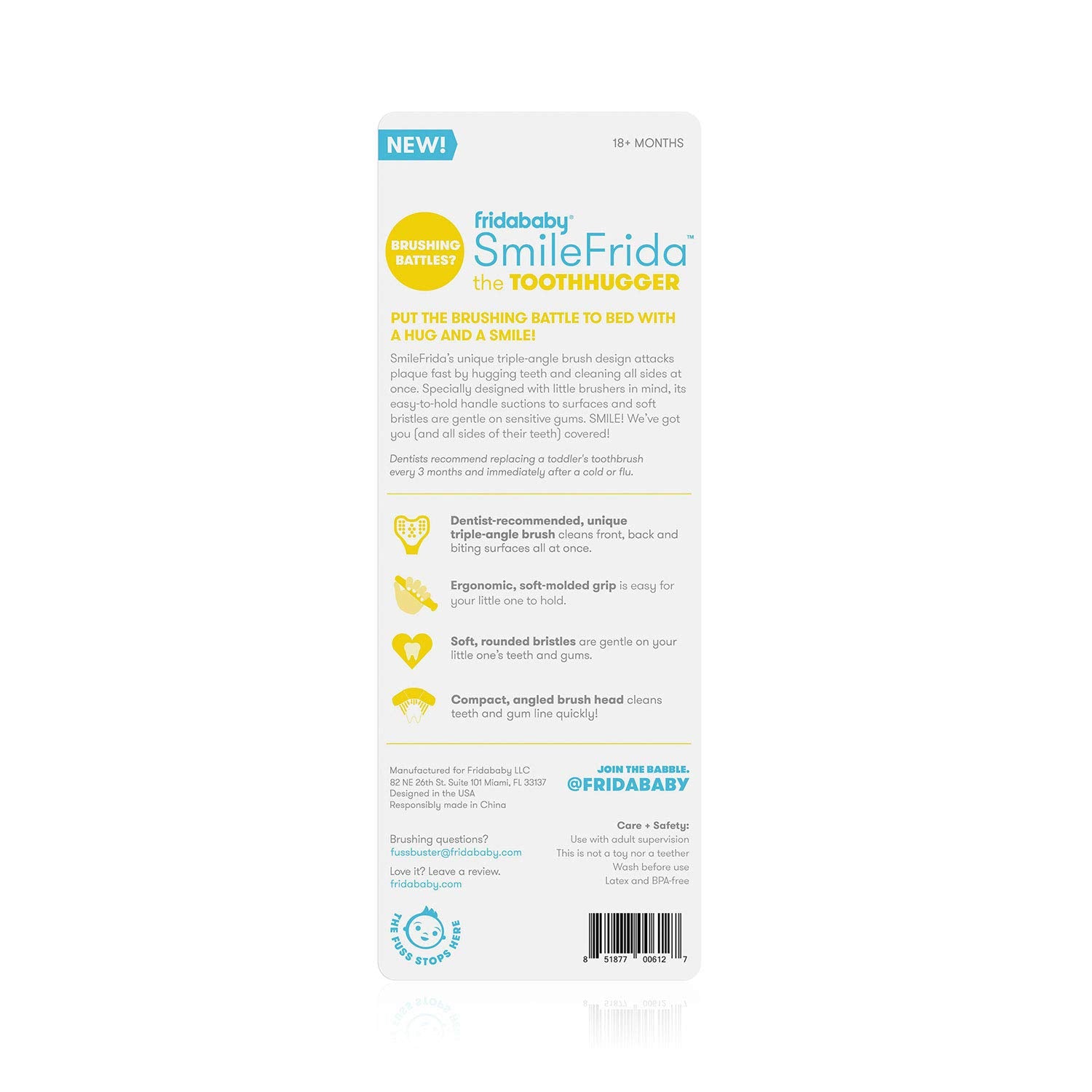 Frida Baby - SmileFrida ToothHugger Kids Toothbrush - Pink - BambiniJO | Buy Online | Jordan