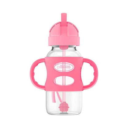 Dr. Brown's 270 ml Wide-Neck Weighted Sippy Bottle with Silicone Handles, Pink, 6m+ - BambiniJO | Buy Online | Jordan