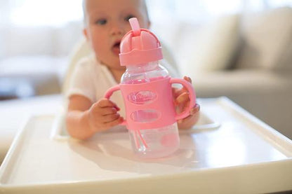 Dr. Brown's 270 ml Wide-Neck Weighted Sippy Bottle with Silicone Handles, Pink, 6m+ - BambiniJO | Buy Online | Jordan