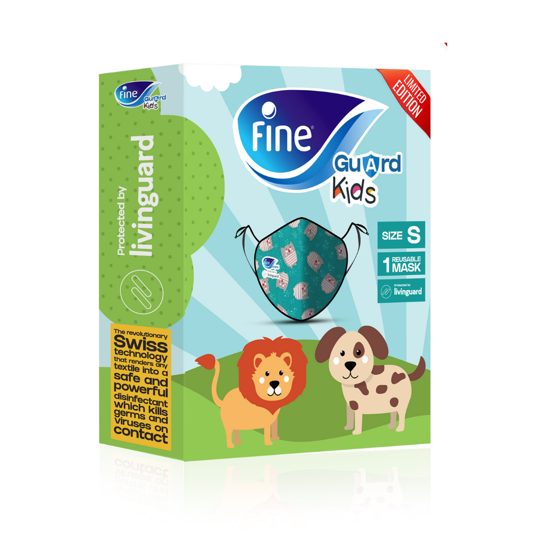 Fine Guard Reusable Kids Face Mask With Livinguard Technology, Fine Guard Reusable Kids Face Mask With Livinguard Technology,