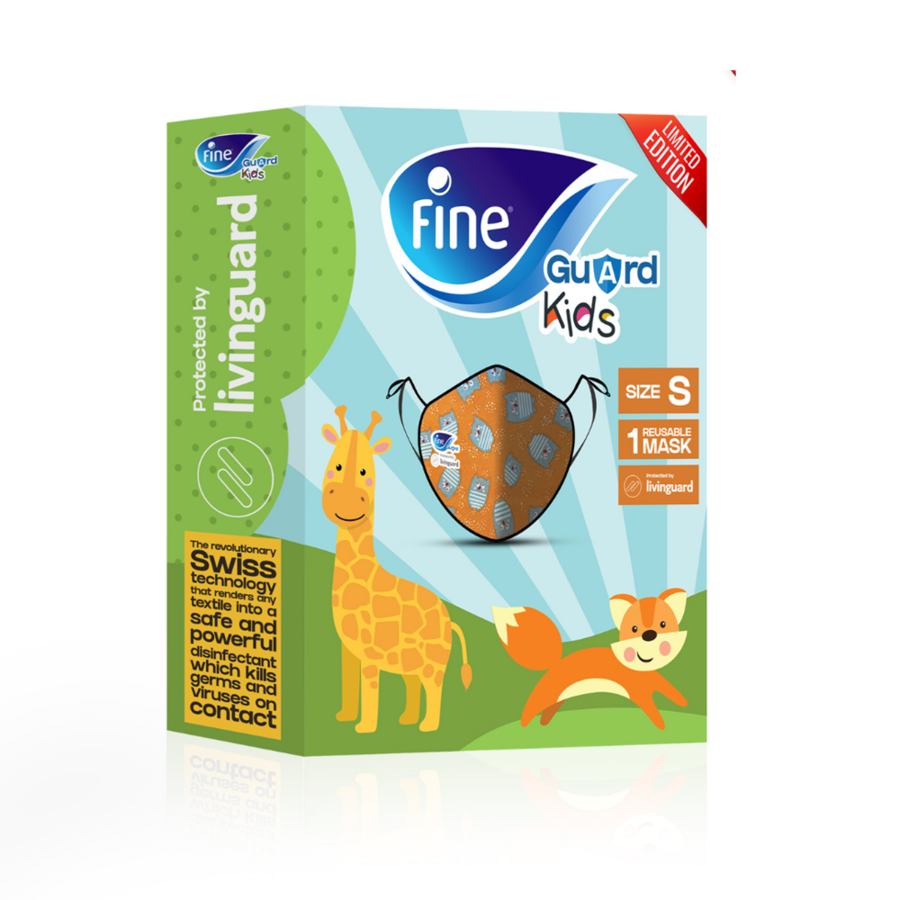 Fine Guard Reusable Kids Face Mask With Livinguard Technology, "Limited Edition" - BambiniJO | Buy Online | Jordan