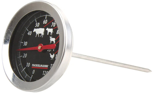 Fackelmann - Meat Thermometer, Stainless Steel, Ø62X140 mm (Black/Silver)