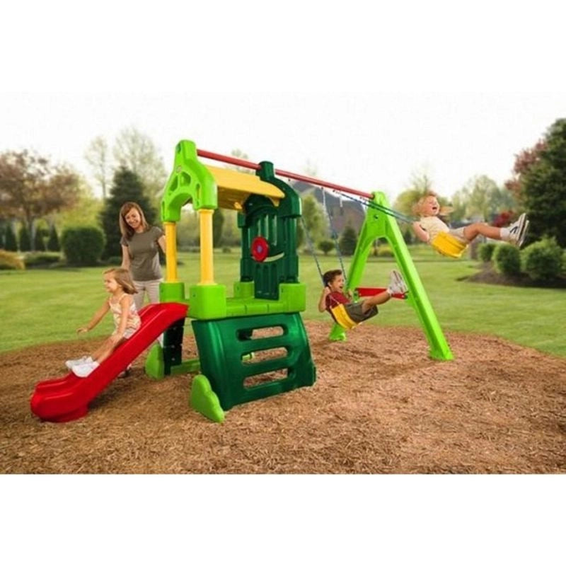 Little tikes deals swing set clubhouse
