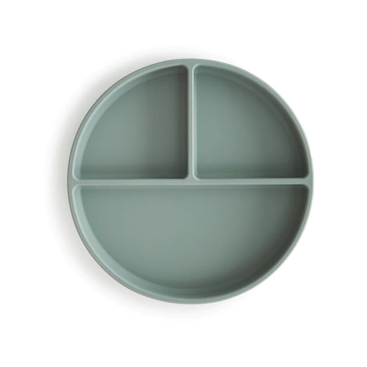 MUSHIE - Silicone Suction Plate - Cambridge Blue - BambiniJO | Buy Online | Jordan