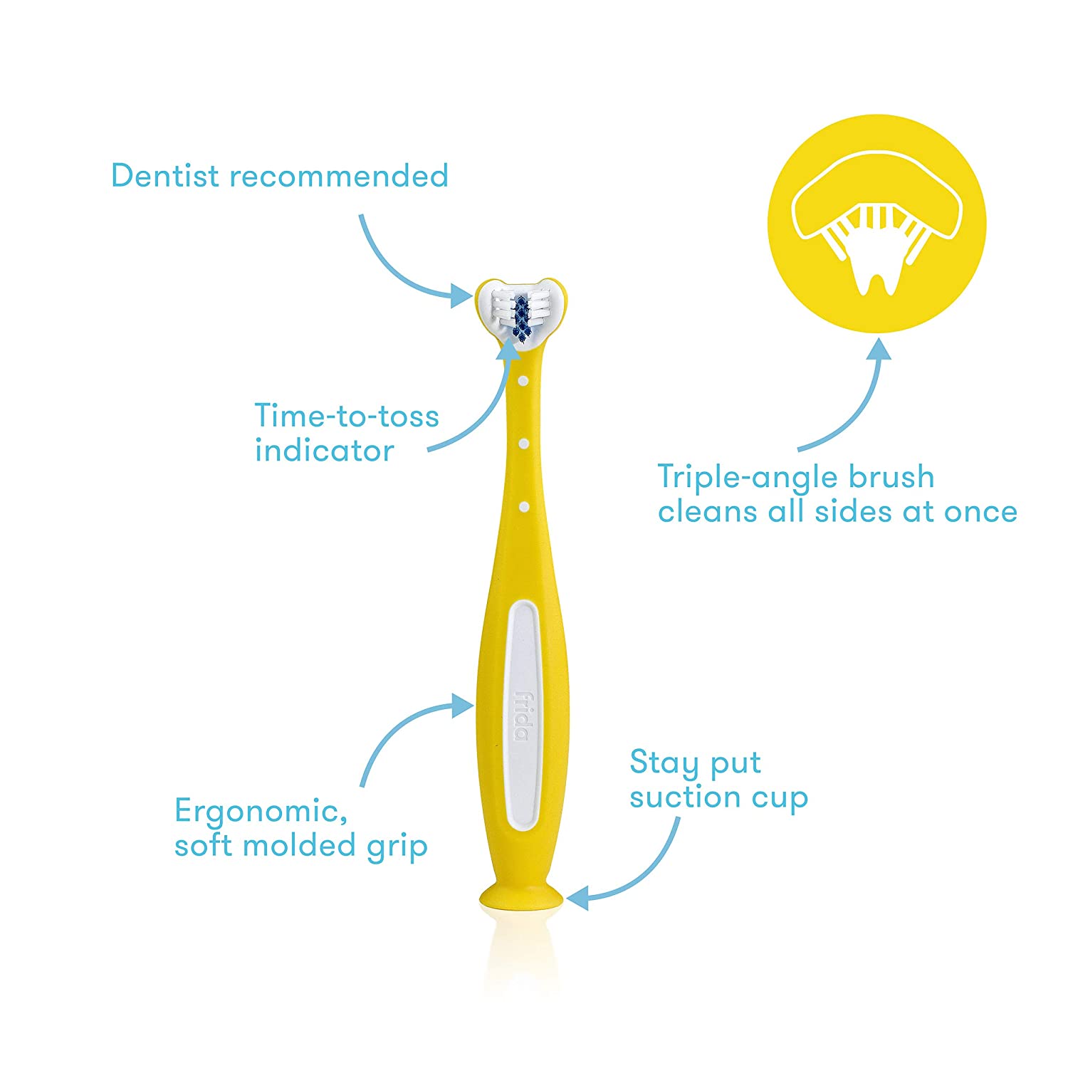 Frida Baby - Triple-Angle Toothhugger Training Toothbrush Frida Baby - Triple-Angle Toothhugger Training Toothbrush