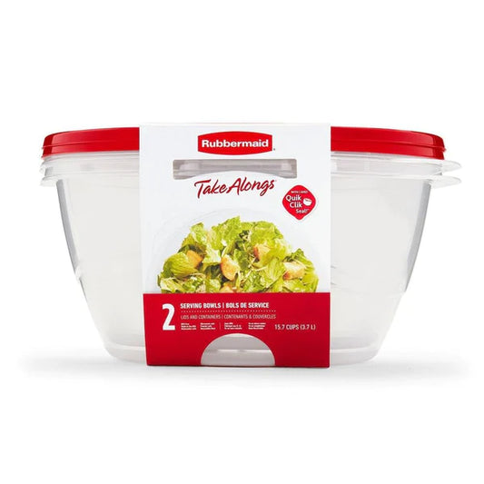 Rubbermaid® - Takealongs Serving Bowl Food Storage Container, 3.7 L (2 Pack)