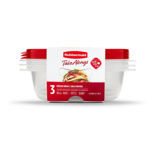 Rubbermaid® - Takealongs Bowl Food Storage Container, 1.18 L (3 Pack)