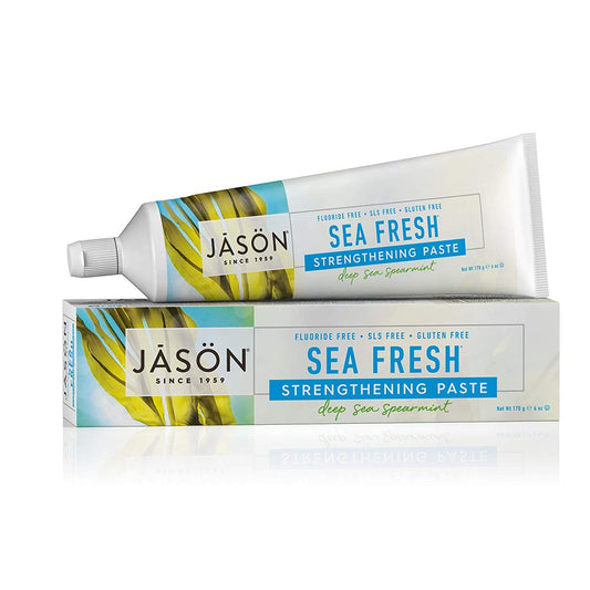 Jason Sea Fresh Strengthening Fluoride-Free Toothpaste, Deep Sea Spearmint 170g - BambiniJO | Buy Online | Jordan