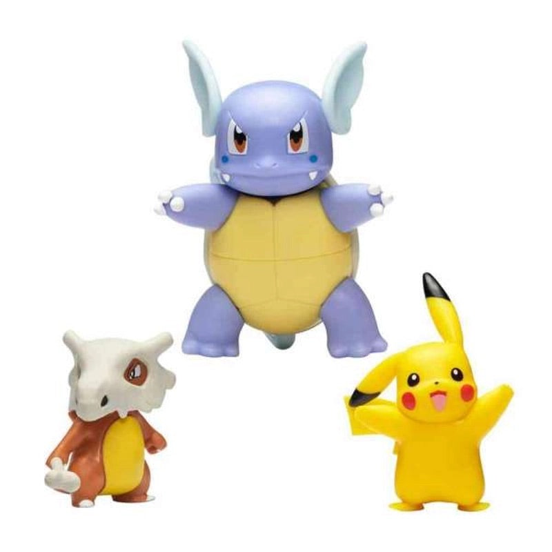Pokemon - Battle Figure Set 3-pack - Wartortle, Pikachu, Cubone