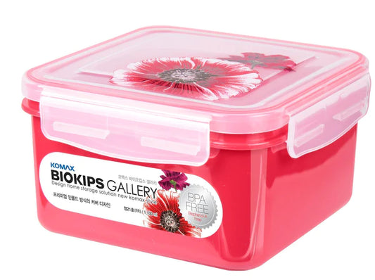Komax - Biokips Gallery I Square Food Storage Container, 1.1 L