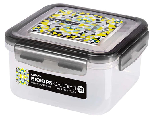 Komax - Biokips Gallery II Square Food Storage Container, 1.1 L