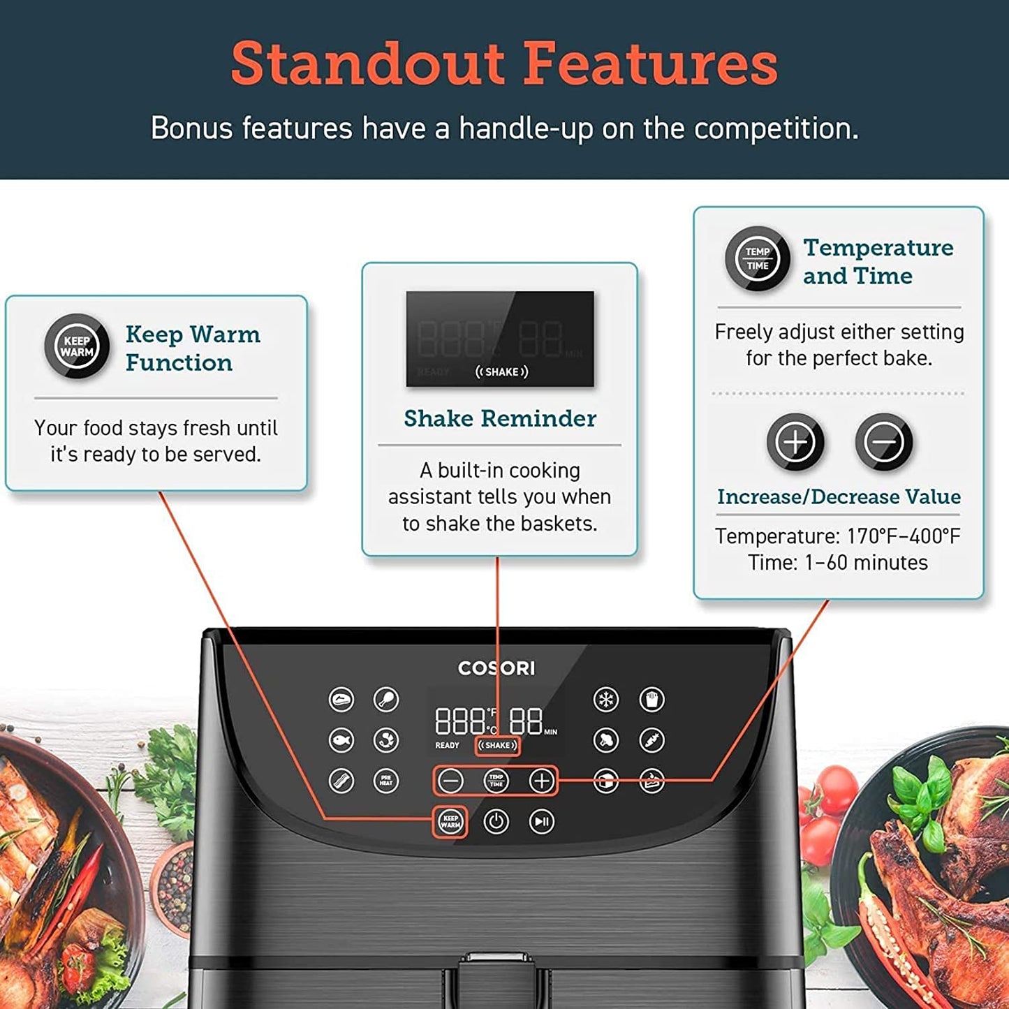 COSORI - Smart WIFI Air Fryer | 1700W | 5.5 Liters